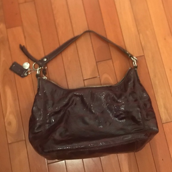 COACH dark purple bag - Picture 2 of 4